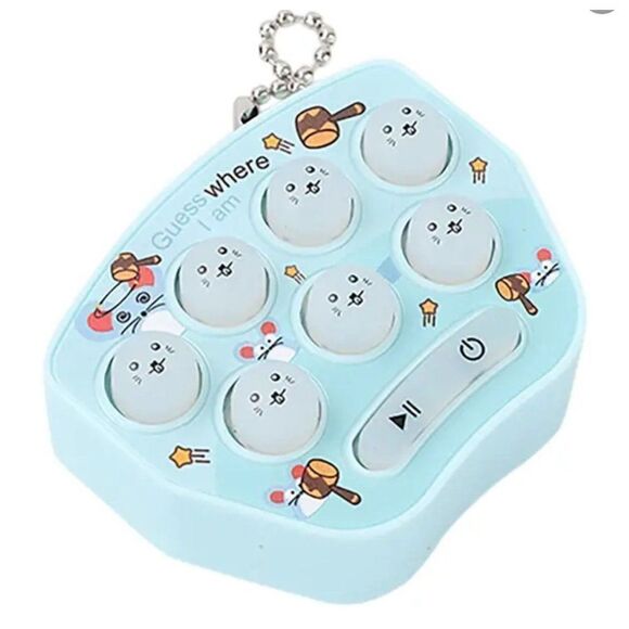 NEW! Blue Pocket Mini Whack-a-mole Game Console Adult or Kids Puzzle Cute Toy Wi - Picture 1 of 3